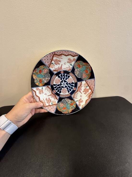 Kasuga Ware Other - Vintage Handcrafted Kasuga Ware Japanese Imari Style Porcelain Decorative Plate